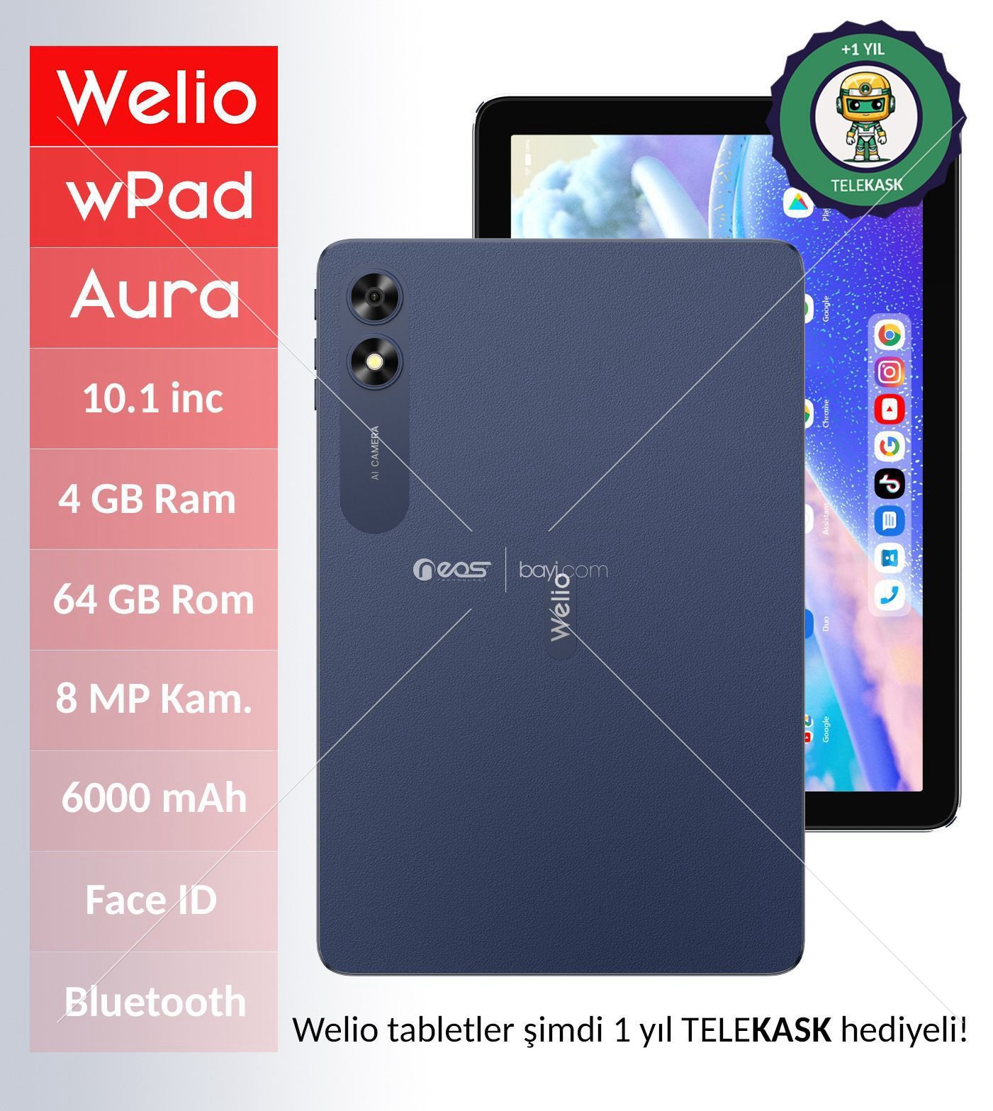 Welio Wpad Aura 4/64 Gb Midnight Blue